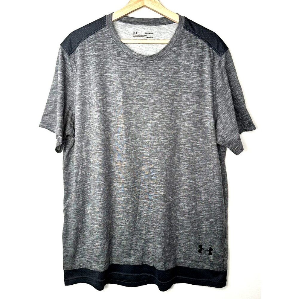 Under Armour Mens T Shirt Heatgear Layered Loose Tee 1303703 Gray Size X-Large